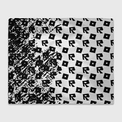 Плед флисовый Roblox pattern game black, цвет: 3D-велсофт