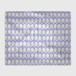 Плед флисовый Криптовалюта Ethereum на белом, цвет: 3D-велсофт