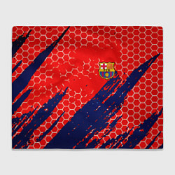 Плед флисовый Барселона спорт краски текстура, цвет: 3D-велсофт
