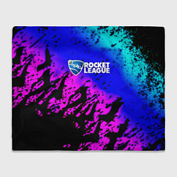 Плед Rocket League neon game