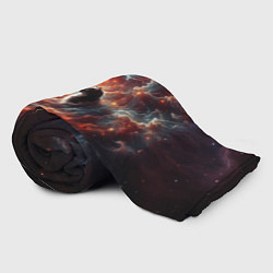 Плед флисовый Кот в облаках космической туманности, цвет: 3D-велсофт — фото 2