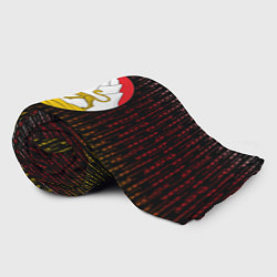 Плед флисовый Герб Осетии на фоне надписей, цвет: 3D-велсофт — фото 2