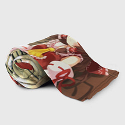 Плед флисовый Touhou Project Рейму sleep, цвет: 3D-велсофт — фото 2