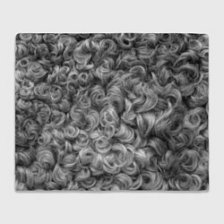 Плед флисовый Кудрявая шерсть баранов, цвет: 3D-велсофт