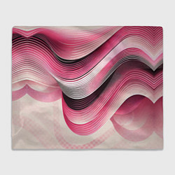Плед флисовый Волны - текстура, цвет: 3D-велсофт