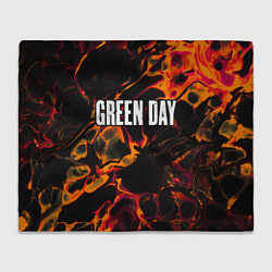 Плед флисовый Green Day red lava, цвет: 3D-велсофт