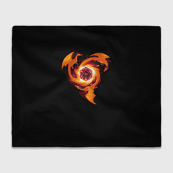 Плед флисовый Кружащие драконы - d20, цвет: 3D-велсофт