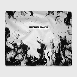 Плед флисовый Nickelback серый дым рок, цвет: 3D-велсофт