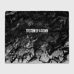 Плед флисовый System of a Down black graphite, цвет: 3D-велсофт