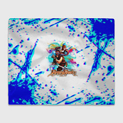 Плед флисовый Prince of Persia краски брызги, цвет: 3D-велсофт