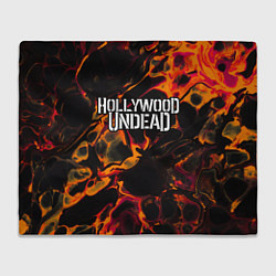 Плед флисовый Hollywood Undead red lava, цвет: 3D-велсофт