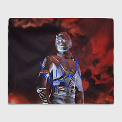 Плед флисовый Статуя Макла Джексона с автографом - альбом Histor, цвет: 3D-велсофт