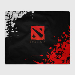 Плед флисовый Dota 2 краски текстура, цвет: 3D-велсофт