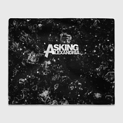 Плед флисовый Asking Alexandria black ice, цвет: 3D-велсофт
