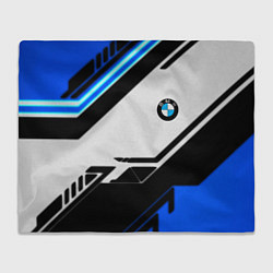 Плед флисовый BMW спортивная геометрия, цвет: 3D-велсофт