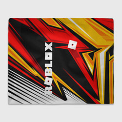 Плед флисовый Роблокс - спортивная абстрация, цвет: 3D-велсофт