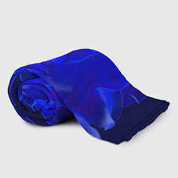 Плед флисовый Неоновый синий цветок, цвет: 3D-велсофт — фото 2