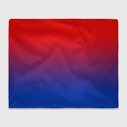 Плед флисовый Красный и синий градиент, цвет: 3D-велсофт