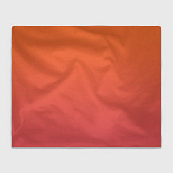 Плед флисовый Градиент оранжево-розовый, цвет: 3D-велсофт