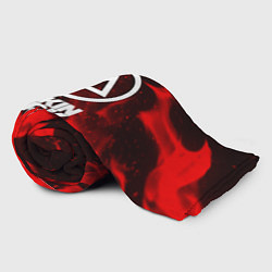 Плед флисовый Linkin park красный огонь, цвет: 3D-велсофт — фото 2