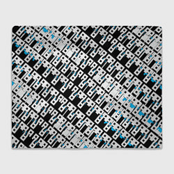 Плед флисовый Абстрактный узор на чёрном фоне, цвет: 3D-велсофт