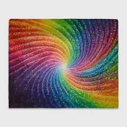 Плед флисовый Радужные узоры яркие, цвет: 3D-велсофт
