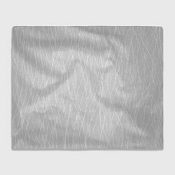 Плед флисовый Светлый серый волнистые линии, цвет: 3D-велсофт