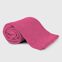 Плед флисовый Текстура однотонный розовый Барби, цвет: 3D-велсофт — фото 2
