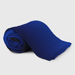 Плед флисовый Полосатый градиент сине-чёрный, цвет: 3D-велсофт — фото 2
