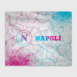 Плед флисовый Napoli neon gradient style по-горизонтали, цвет: 3D-велсофт