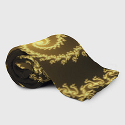 Плед флисовый Желтая спираль фракталов, цвет: 3D-велсофт — фото 2