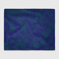 Плед флисовый Камуфляж синий с зелеными пятнами, цвет: 3D-велсофт
