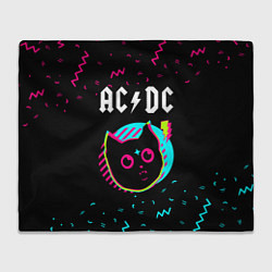 Плед флисовый AC DC - rock star cat, цвет: 3D-велсофт