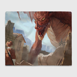 Плед флисовый Stark vs Dragon, цвет: 3D-велсофт