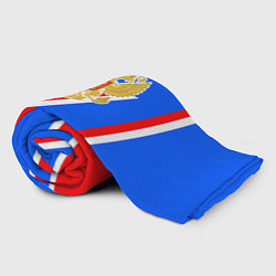 Плед флисовый Герб России - патриотические цвета, цвет: 3D-велсофт — фото 2