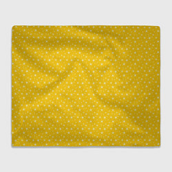 Плед флисовый Жёлтый со звёздочками, цвет: 3D-велсофт