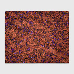 Плед флисовый Яркий красно-коричневый со фиолетовым свечением, цвет: 3D-велсофт