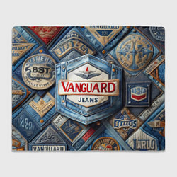 Плед флисовый Vanguard denim patchwork - ai art, цвет: 3D-велсофт