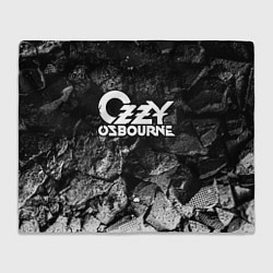 Плед флисовый Ozzy Osbourne black graphite, цвет: 3D-велсофт