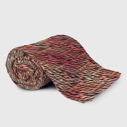 Плед флисовый Имитация шкуры красно-коричневый, цвет: 3D-велсофт — фото 2