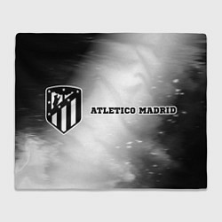 Плед флисовый Atletico Madrid sport на светлом фоне по-горизонта, цвет: 3D-велсофт