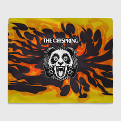 Плед флисовый The Offspring рок панда и огонь, цвет: 3D-велсофт