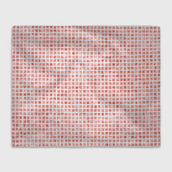 Плед флисовый Паттерн маленькая красная мозаичная плитка, цвет: 3D-велсофт