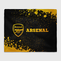 Плед флисовый Arsenal - gold gradient по-горизонтали, цвет: 3D-велсофт