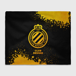 Плед флисовый Club Brugge - gold gradient, цвет: 3D-велсофт