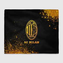 Плед флисовый AC Milan - gold gradient, цвет: 3D-велсофт