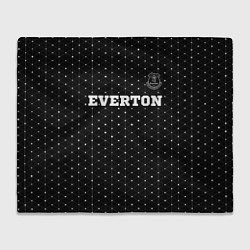 Плед флисовый Everton sport на темном фоне посередине, цвет: 3D-велсофт