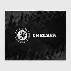Плед флисовый Chelsea sport на темном фоне по-горизонтали, цвет: 3D-велсофт
