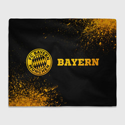 Плед флисовый Bayern - gold gradient по-горизонтали, цвет: 3D-велсофт