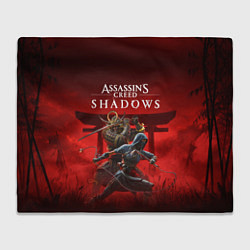 Плед флисовый Персонажи Assassins creed shadows, цвет: 3D-велсофт
